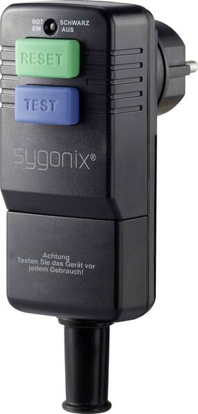 Sygonix SY-3779070 Personenschutz-Schalter 230 V Schwarz IP54