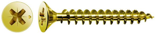 SPAX 1081020250255 Holzschraube 2.5 mm 25 mm Kreuzschlitz Pozidriv Stahl YELLOX 1000 St.
