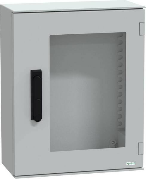 Polyestergehäuse PLM Wandmontage, ohne MP H530xB430xT200mm IP66, transp. Tür 3-P.-Verriegelung Schneider Electric Inh
