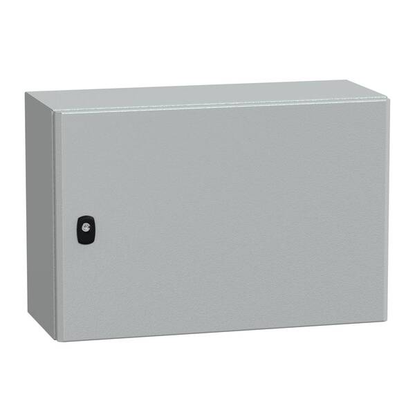 Spacial S3D Volltür mit Montageplatte H400xB600xT250 IP66 IK10 RAL7035. Schneider Electric Inhalt: 1 St.