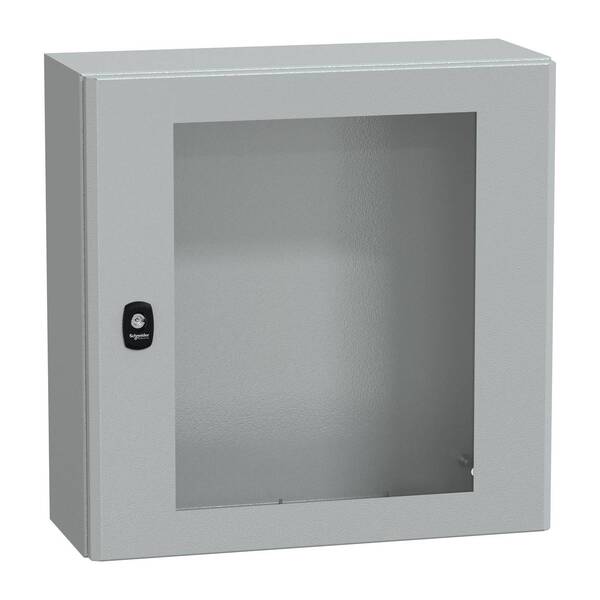 Spacial S3D tspt Tür ohne Montageplatte. H500xB500xT200 IP66 IK08 RAL7035. Schneider Electric Inhalt: 1 St.