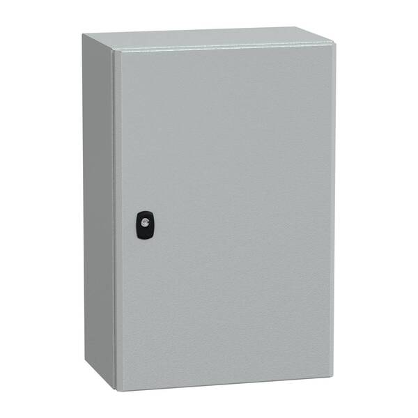 Spacial S3D Volltür mit Montageplatte H600xB400xT250.IP66 IK10 RAL7035. Schneider Electric Inhalt: 1 St.