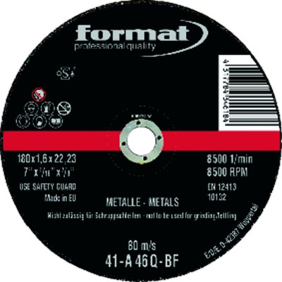 FORMAT - Trennscheibe gerade für Stahl 115x1mm