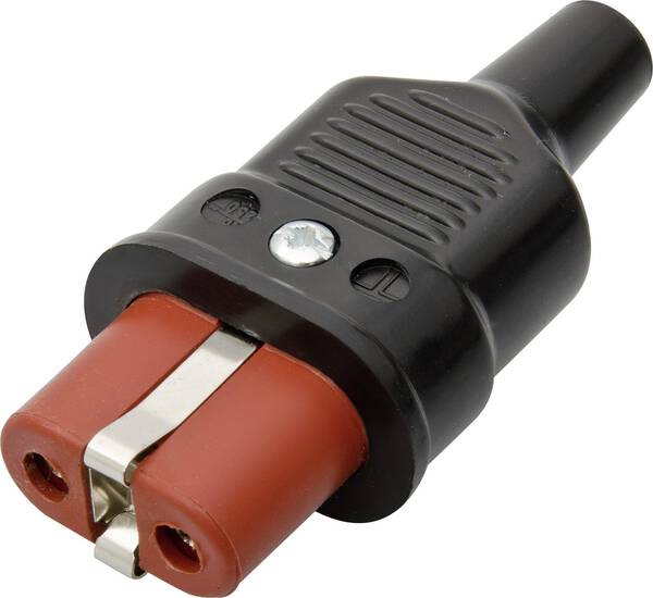 Kalthoff 344002 Warmgeräte-Steckverbinder 344 Buchse, gerade Gesamtpolzahl: 2 + PE 16 A Schwarz, Rot 1 St.