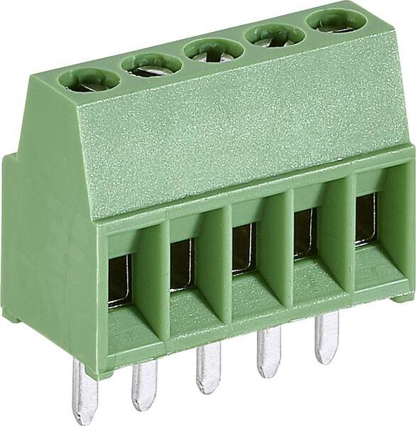 TE Connectivity 282834-5 Schraubklemmblock 1.4 mm² Polzahl 5 Grün 1 St.