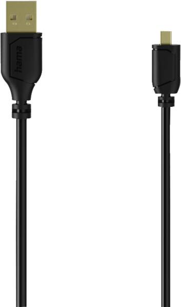 74263 Mini-USB-Kabel, B8, Flexibel, 0,75m - Schwarz