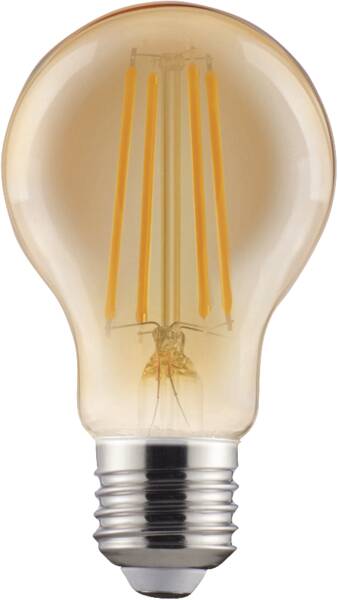 112913 A60 Fil Amb E27 600lm 8W eww dim