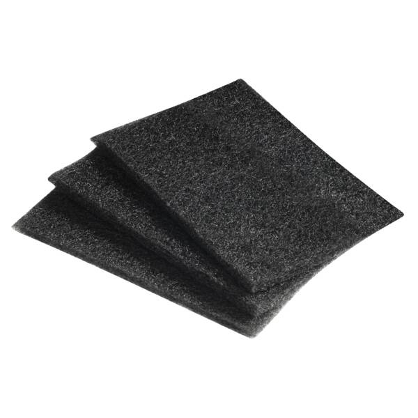 181565 Motorfilter, Aktivkohlefiltermaterial, 3 Stück - Schwarz