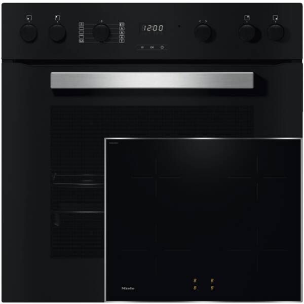TwinSet Comfort Induktion (H 2459 I + KM 7061 FR) - Obsidianschwarz-Edelstahl