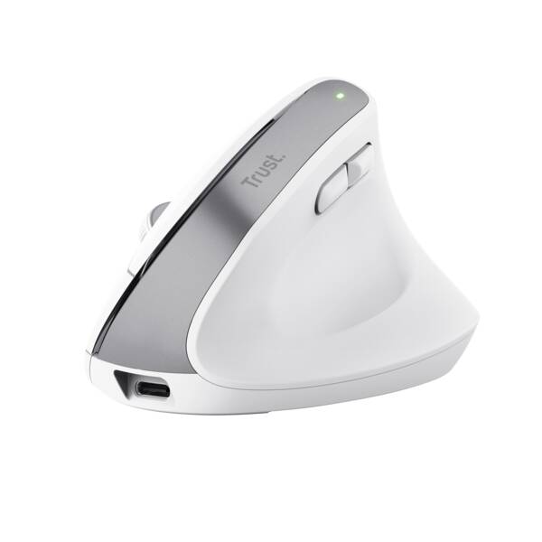 Bayo+ Ergonomische kabellose Maus für mehrere Geräte - Weiss