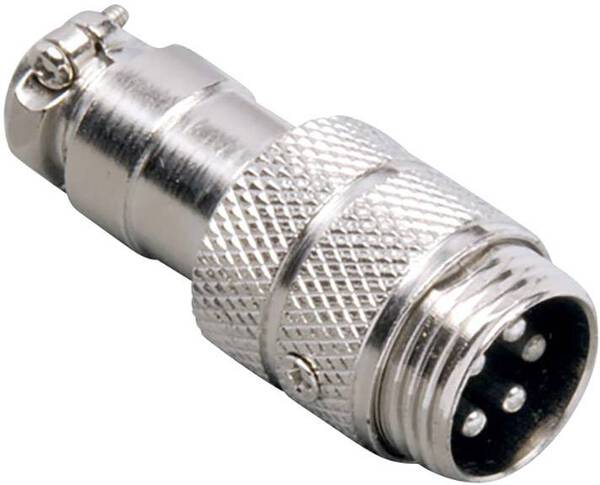 BKL Electronic 0206002 Miniatur-DIN-Rundsteckverbinder Stecker, gerade Polzahl: 5 Silber 1 St.