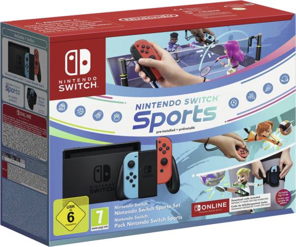 Nintendo Switch Sports Bundle - Neon-Rot/Neon-Blau