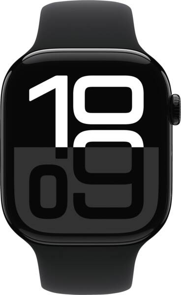Watch Series 10 GPS, 46mm, Alu, Gr. M/L, schwarzem Armband - Diamantschwarz