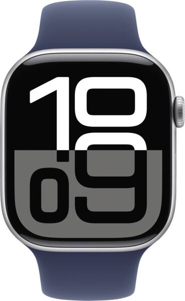 Watch Series 10 GPS + Cellular, 46mm, Alu, Gr. M/L, denimfar - Silber