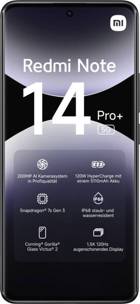 Redmi Note 14 Pro+ 5G 256GB - Midnight Black