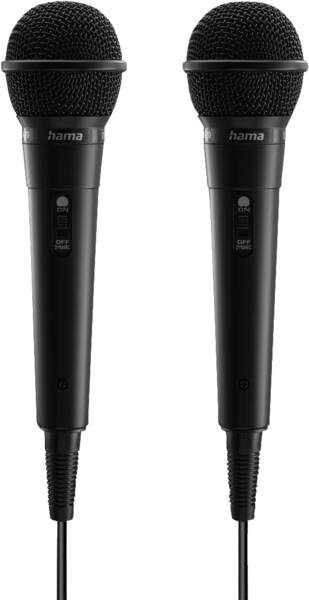 46002 Dynamisches Mikrofon Karaoke, 2er-Set - Schwarz