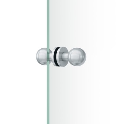 FSB - ABT-Knopf, a.Ros. 23 0802, Kugelform, DIN Links-Rechts, aluminiumsilber eloxiert