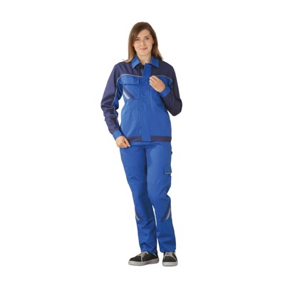 Planam - Damen Bundjacke kornblau/marine/zink, Größe 54