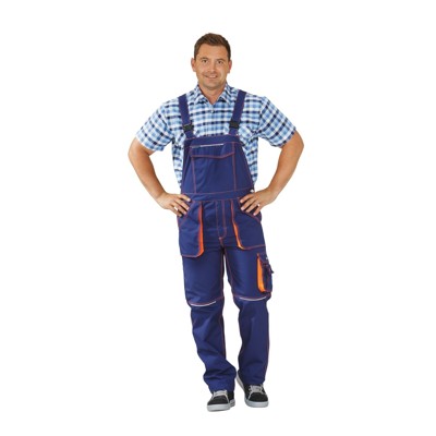 Planam - Latzhose marine/orange, Größe 64