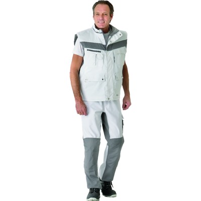 Planam - Winterweste 2583 reinweiß/zink, Größe 2XL