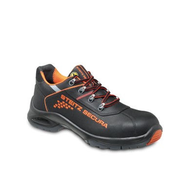 Steitz Secura - Sicherheitshalbschuh VX 7500 ESD, S3 SRC CI, schwarz/orange, NB, Größe 47
