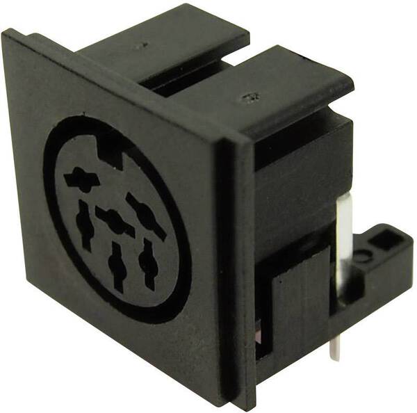 Cliff FC680806 DIN-Rundsteckverbinder Buchse, Einbau horizontal Polzahl: 6 Schwarz 1 St.