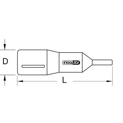 KSTOOLS® - 3/8" Bit-Stecknuss mit Schutzisolierung für Innensechskant-Schrauben, kurz, 6mm