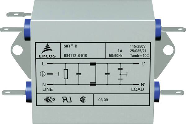 TDK B84112BB30 B84112BB30 Entstörfilter flammhemmend 250 V/AC 3 A 10 mH (L x B x H) 76.5 x 45 x 28.6 mm 1 St.