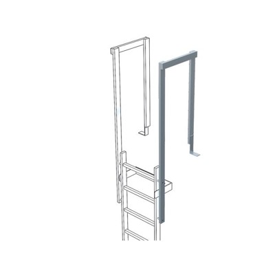 ZARGES - Ausstiegsgeländer mit Bodenwinkel H 1.100mm, Edelstahl