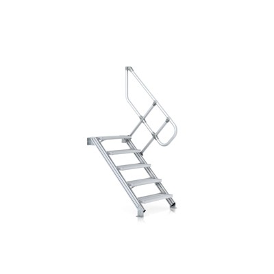 ZARGES - Treppe 17 Stufen, 45°, Stufenbreite 800mm, einseitiger Handlauf