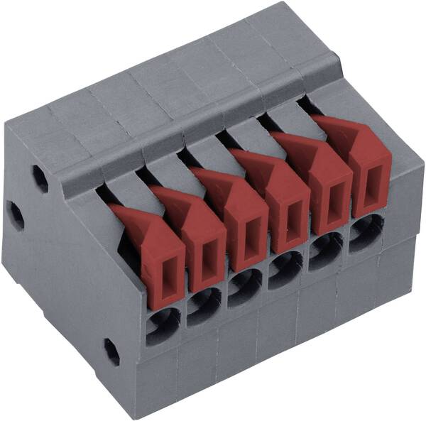 PTR Hartmann 54791020422F Federkraftklemmblock 0.75 mm² Polzahl 2 Basalt-Grau 1 St.