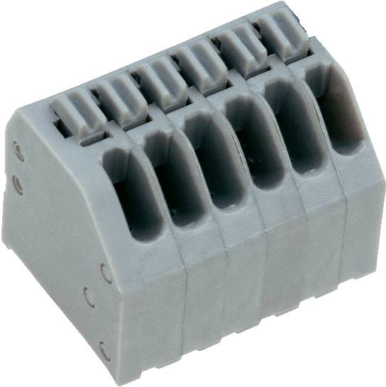 PTR Hartmann 54191030051F Federkraftklemmblock 0.75 mm² Polzahl 3 Kiesel-Grau 1 St.