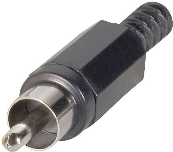BKL Electronic 1107015/T Cinch-Steckverbinder Stecker, gerade Polzahl: 2 Weiß 1 St.