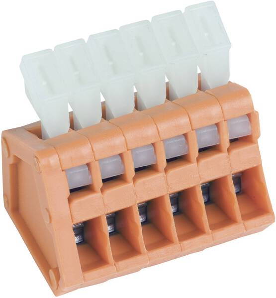 PTR Hartmann 53191080321D Federkraftklemmblock 0.50 mm² Polzahl 8 Orange 1 St.