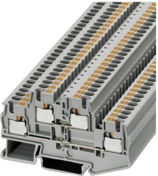 Phoenix Contact 3211786 Doppelstockklemme 6.2 mm Schnellanschluss Grau 1 St.
