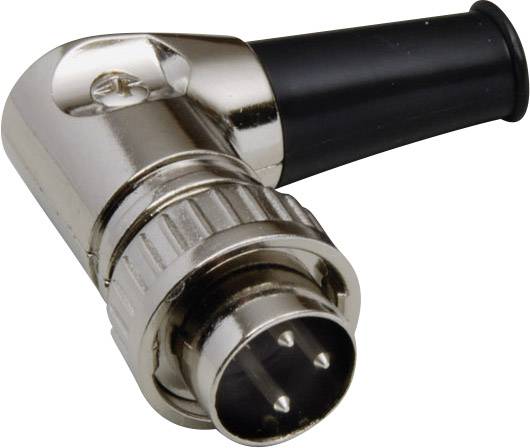 BKL Electronic 0202022 DIN-Rundsteckverbinder Stecker, gewinkelt Polzahl: 3 Silber 1 St.