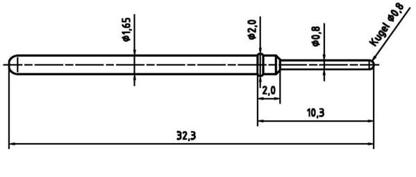 PTR Hartmann 2021-D-1.5N-AU-0.8 Präzisionsprüfstift