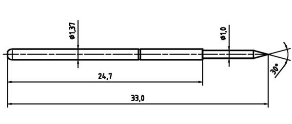 PTR Hartmann 1025/E-B-1.5N-AU-1.0 Präzisionsprüfstift