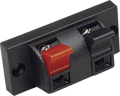 BKL Electronic 0205025 Lautsprecher-Steckverbinder Buchse, Einbau vertikal Polzahl: 2 Schwarz 1 St.