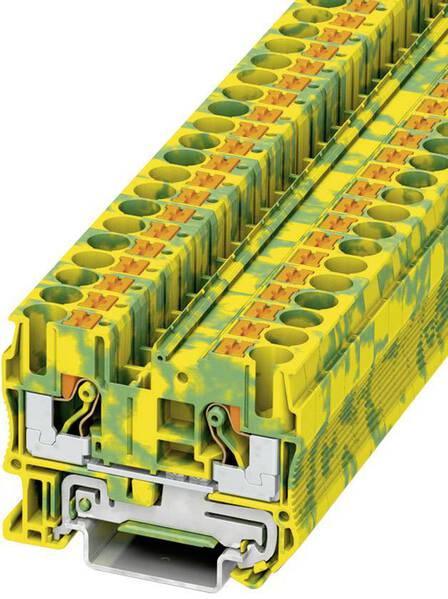 Phoenix Contact 3211822 Dreistock-Schutzleiterklemme 8.2 mm Schnellanschluss Grün, Gelb 1 St.