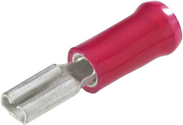 TE Connectivity 165566-2 Flachsteckhülse Steckbreite: 2.8 mm Steckdicke: 0.8 mm 180 ° Teilisoliert Rot 1 St.