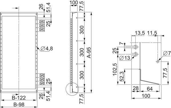 Spacial SF/SM-Montagerahmen-Set Modular-Aufb., 288 Mod., 18mm, 1400x800mm Schneider Electric Inhalt: 1 St.