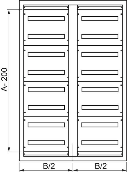 Spacial SF/SM-Mont.rahmen-Set Mod.-Aufb., dop., 864 Mod., 18mm, 2000x1600mm Schneider Electric Inhalt: 1 St.