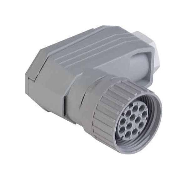 Hirschmann 932 632-106-1 Netz-Steckverbinder N Buchse, gewinkelt Gesamtpolzahl: 11 + PE 5 A Grau 1 St.