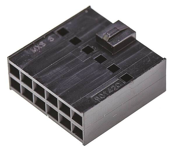 Molex Buchsengehäuse-Kabel Polzahl Gesamt 12 Rastermaß: 2.54 mm 901420012 1 St. Bag