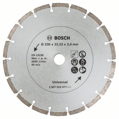 Bosch - Diamanttrennscheibe für Baumaterial, Durchmesser: 230mm, 2er-Pack (2607019479)