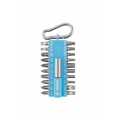 Bosch - 21-teiliges Schrauberbit-Set mit Snap-hook, Hellblau