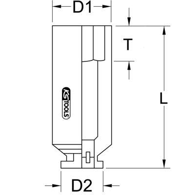 KSTOOLS® - 1" Sechskant-Kraft-Stecknuss, lang, 120mm