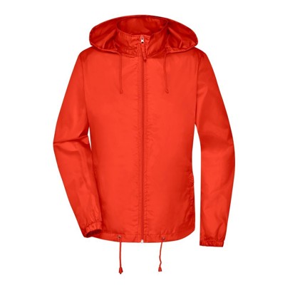 James & Nicholson - Damen Basic Windbreaker JN1131, hellorange, Größe S