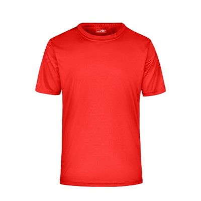 James & Nicholson - Herren Aktiv T-Shirt JN358, grenadine-rot, Größe S